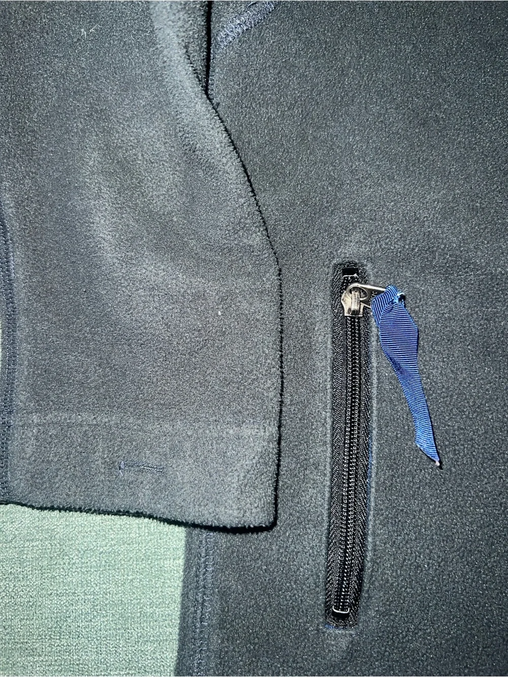 Patagonia Kids Black Full-Zip Fleece Jacket with Blue Zip Pulls